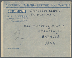 Br Thailand - Besonderheiten: 1945, LIBERATED DUTCH P.O.W.s BURMA-THAI RAILWAY. Blue Air Letter Endorsed 'On Active Serv - Thaïlande
