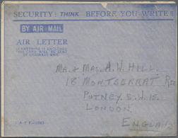 Br Thailand - Besonderheiten: 1945, PRISONER OF WAR MalL. BURMA THAI RAILWAY. Blue Air Letter Written By 'Driver Hill, N - Thaïlande