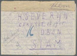 Br Thailand - Besonderheiten: 1945, LIBERATED DUTCH P.O.W.'s. BURMA-THAI RAILWAY. Stampless Envelope Written By 'Mrs Sev - Thaïlande