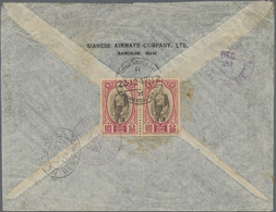 Br Thailand - Besonderheiten: 1947. Air Mail Registered Envelope Headed 'Siamese Airways Company, Bangkok, Siam' Address - Thaïlande