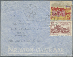 Br Vietnam-Nord (1945-1975): 1954, Vietnam-China-Sowjetunion Friendship 100 D (some Glue Traces) And Railway-line Hanoi/ - Viêt-Nam