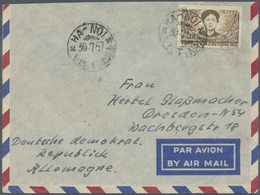 Br Vietnam-Nord (1945-1975): 1956, Mac-Thi-Buoi 2000 D Brown/deep Brown Single Franking On Airmail-letter (upper Side Li - Vietnam
