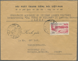 Br Vietnam-Nord (1945-1975): 1958, 300 D. Tied "HANOI 11 3 58" To Cover To Randers/Denmark, Sender "The Voice Of Vietnam - Viêt-Nam