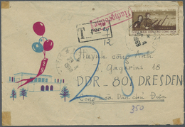 Br Vietnam-Nord - Portofreiheitsmarken: 1967, Military-stamp "TEM BIN SI" On Illustrated Envelope (vertikal Fold) Sent L - Viêt-Nam