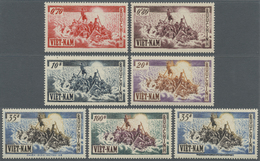 ** Vietnam-Süd (1951-1975): 1955, One Year Of Arrival Of Evacuate Compl. Set Incl. Optd. Stamp, Mint Never Hinged, Mi. & - Viêt-Nam