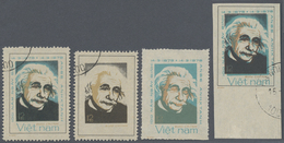 (*)/O Vietnam, Soz. Republik (ab 1975): 1977, Albert Einstein 12 Xu, Lot With Varities, One Imperforated Stamp, One With - Viêt-Nam