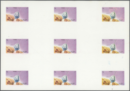 ** Schardscha / Sharjah: 1972. Progressive Proof (6 Phases) In Complete Sheets Containing Gutter Pairs For The First 1r - Sharjah