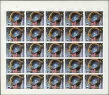 ** Schardscha / Sharjah: 1972. Progressive Proof (5 Phases) In Complete Sheets Of 25 For The Fifth 1r Value Of The APOLL - Sharjah