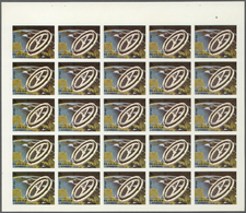 ** Schardscha / Sharjah: 1972. Progressive Proof (5 Phases) In Complete Sheets Of 25 For The Fourth 1r Value Of The Set - Sharjah