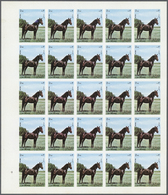 ** Schardscha / Sharjah: 1972. Progressive Proof (6 Phases) In Complete Sheets Of 25 For The 2r Value Of The Set HORSE B - Sharjah