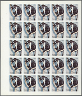 ** Schardscha / Sharjah: 1972. Progressive Proof (5 Phases) In Complete Sheets Of 25 For The 25dh Value Of The MONKEYS S - Sharjah