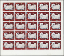 ** Schardscha / Sharjah: 1972. Progressive Proof (6 Phases) In Complete Sheets Of 25 For The 25dh Value Of The DOGS Seri - Sharjah