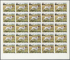 ** Schardscha / Sharjah: 1972. Progressive Proof (8 Phases) In Complete Sheets Of 25 For The 2r Value Of The DOGS Series - Sharjah
