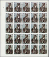 ** Schardscha / Sharjah: 1972. Progressive Proof (7 Phases) In Complete Sheets Of 25 For The 75dh Value Of The CATS Seri - Sharjah