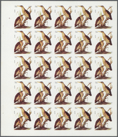 ** Schardscha / Sharjah: 1972. Progressive Proof (5 Phases) In Complete Sheets Of 25 For The 75dh Value Of The BIRDS Ser - Sharjah