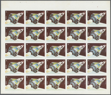 ** Schardscha / Sharjah: 1972. Progressive Proof (5 Phases) In Complete Sheets Of 25 For The Fifth 1r Value Of The APOLL - Sharjah