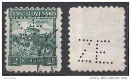 134 Cecoslovacchia 1929  Perforè Perfin " ZE " Perforato Ceskoslovensko - Perfins