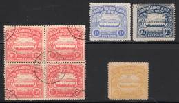 SALOMON - PROTECTORAT  BRITANNIQUE - N°1+2 X4 +3+4  Obl Et Nsg (1907) - British Solomon Islands (...-1978)
