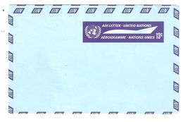 United Nations Air Letter / Aerogramme 13 C Nations Unies , Neuf , TB - Posta Aerea