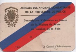 Préfecture De Police/Amicale Des Anciens Combattants/Maison De Santé Des Gardiens De La Paix/ Paris/Vers 1940     AEC92 - Unclassified