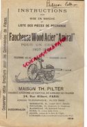 CATALOGUE PIECES RECHANGE FAUCHEUSE WOOD ACIER AMIRALPOUR UN CHEVAL-1907-1908-TH-PILTER-PARIS-TRACTEUR AGRICULTURE - Agriculture