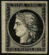 ** N°3 20c Noir S/jaune - TB - 1849-1850 Cérès