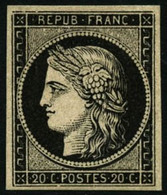 * N°3 20c Noir S/jaune - TB - 1849-1850 Cérès