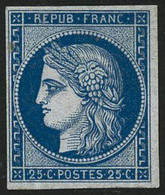 ** N°4d 25c Bleu Réimp - TB - 1849-1850 Ceres