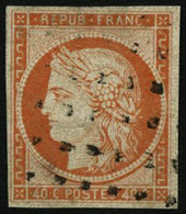 Oblit. N°5 40c Orange, Signé Calves - TB - 1849-1850 Cérès