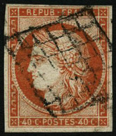 Oblit. N°5 40c Orange, Signé Calves - B - 1849-1850 Ceres