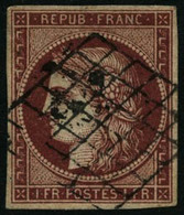 Oblit. N°6B 1F Carmin-brun - TB - 1849-1850 Ceres