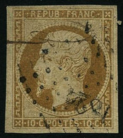 Oblit. N°9 10c Bistre, Signé Brun - TB - 1852 Louis-Napoleon