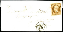 Oblitéré N°9 10c Bistre S/lettre, Petite Marge à Droite - B - 1852 Louis-Napoléon