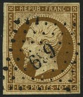 Oblit. N°9a 10c Bistre-brun - TB - 1852 Louis-Napoleon