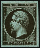 ** N°11c 1c Modoré, Signé Calves - TB - 1853-1860 Napoléon III.