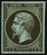 ** N°11c 1c Modoré, Signé Calves - TB - 1853-1860 Napoléon III.