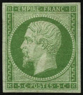 * N°12a 5c Vert-jaune - B - 1853-1860 Napoleon III