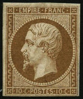 ** N°13Bb 10c Brun, Type II Signé Calves - B - 1853-1860 Napoleon III