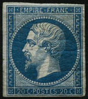 ** N°14A 20c Bleu, Type I - TB - 1853-1860 Napoleon III