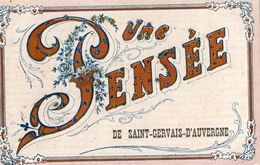 UNE PENSEE DE SAINT-GERVAIS-D'AUVERGNE (CARTE AVEC PAILLETTES) - Saint Gervais D'Auvergne