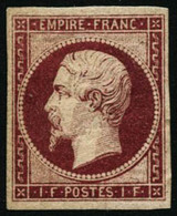 ** N°18 1F Carmin, Fraicheur Postale - TB - 1853-1860 Napoleon III