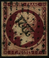 Oblit. N°18 1F Carmin 2ème Choix - B - 1853-1860 Napoleon III