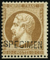 ** N°21c 10c Bistre Surchargé - TB - 1862 Napoleon III