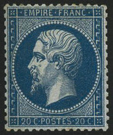 ** N°22 20c Bleu, Pièce De Luxe - TB - 1862 Napoleon III