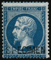 ** N°22d 20c Bleu Surchargé - TB - 1862 Napoleon III