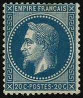 ** N°29B 20c Bleu, Type II Signé Calves - TB - 1863-1870 Napoleon III With Laurels