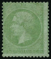 ** N°35 5c Vert-pâle S/bleu Centrage Traditionnel Signé Calves Et Brun - TB - 1863-1870 Napoleon III With Laurels