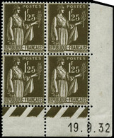 ** N°287 1F25 Olive, Bloc De 4 CD 19/9/32 - TB - Other & Unclassified