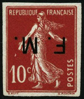 ** N°5  10c Rouge ND, Surcharge Renversée Recto-verso, Très RARE - TB - Military Postage Stamps