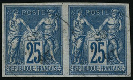 Oblit. N°35 25c Bleu Paire - TB - Other & Unclassified